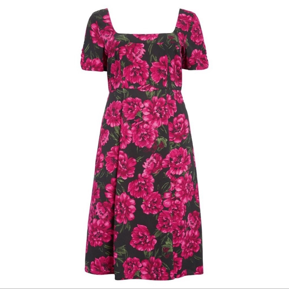 Leith Floral Square Neck Dress